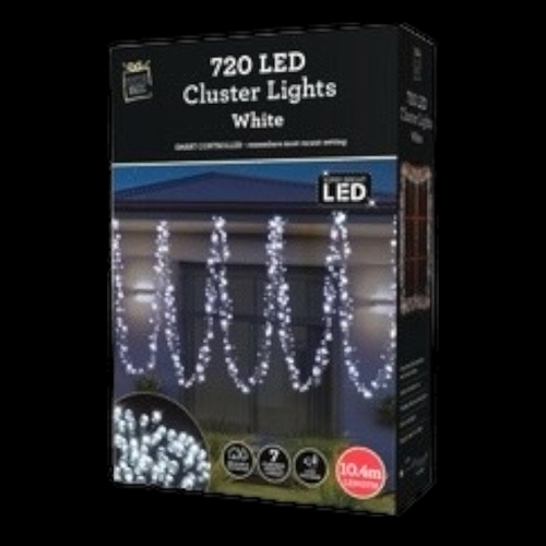 10.4m LED White Cluster Light