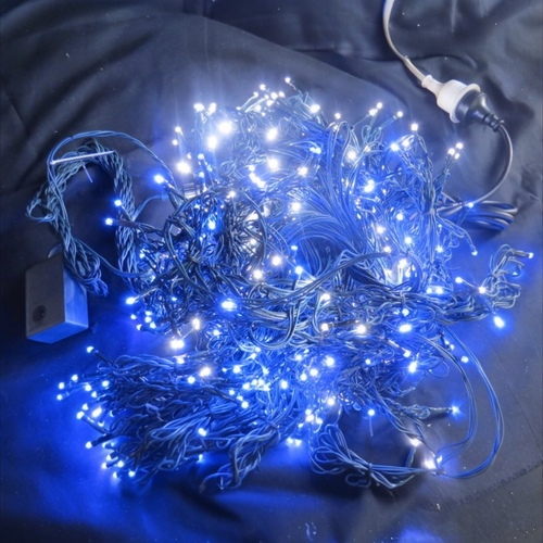 10M Blue and White LED Firecracker String