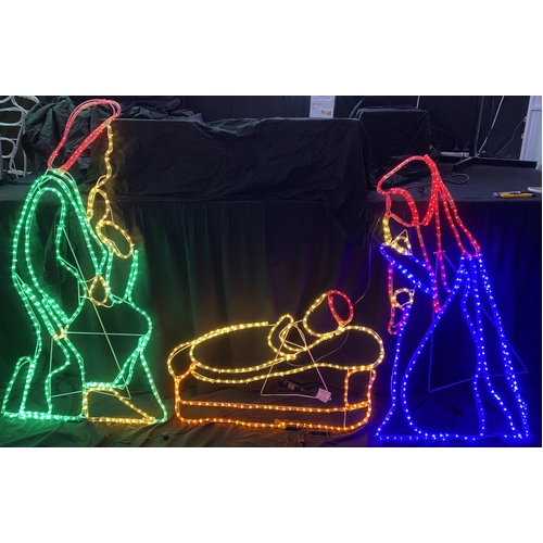 3 Piece Nativity Rope Light Motif - Available July 2024