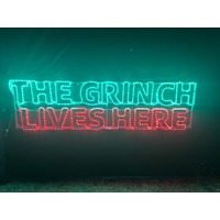 The Grinch Lives Here Rope Light Motif 