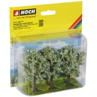 NOCH 25111 Pack of 3 White Fruit Trees - 8cm