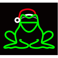 Christmas Green Frog Rope Light Motif
