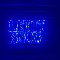 Blue LET IT SNOW Rope Light Motif