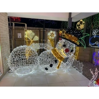 Giant 3D Lying Snowman Rope Light Motif - 2.8m long