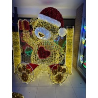 3D Giant Teddy Bear with Seats Rope Light Motif