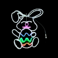 Rabbit Holding Easter Egg Rope Light Motif -  Preorder for 2025