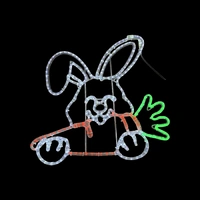 Rabbit with Carrot Rope Light Motif - Preorder for 2025