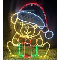 Teddy with Present Rope Light Motif 