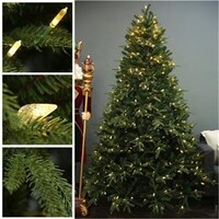7 Foot Lit Fraser Fir Christmas Tree - 500 bulbs