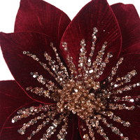 29cm Burgundy Poinsettia