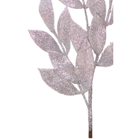 64cm Silver Laurel Leaf Stem