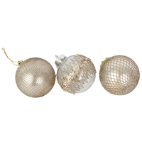 8cm Taupe Shatterproof Bauble (A)