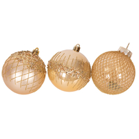 8cm Gold Shatterproof Bauble (C)