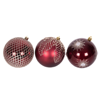 10cm Burgundy Shatterproof Bauble