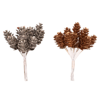 Silver Pine Cone Picks 10pk