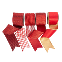 63mm Red Glitter Ribbon 