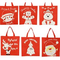 Red Printed Shopping Bag Santa(F) - AVAIL OCT 2024