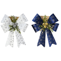 Luxury Velvet Bow with Decos Navy