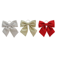 Metallic Fabric Bow Silver