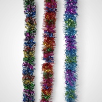 2m Bubblegum Multi Green Tinsel - AVAIL OCT 2024