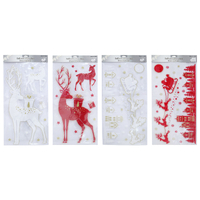 Giant Christmas Window Decal (Red Stag)