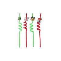 Christmas Spiral Straws 2pk - PREORDER