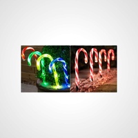 Solar Mini Candy Cane Path Lights-Multi