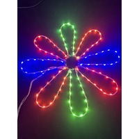 50cm Multi LED Flower Spinner Motif