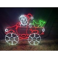 Santa in 4WD Rope Light Motif 