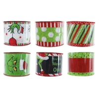 60mm Grinch Stripes Ribbon 2.7m