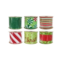 63mm Christmas Candy Ribbon 2.7m Christmas 