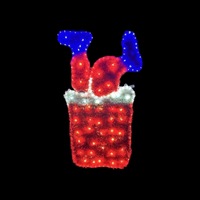 Santa Climbing Chimney Rope Light Motif