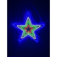 4 Layer Flashing Star Rope Light Motif 