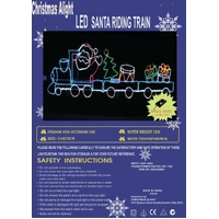 Santa in Train Rope Light Motif