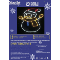 72cm Neon Snowman Rope Light Motif 