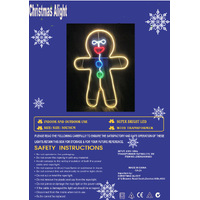 Neon Gingerbread Boy Rope Light Motif - PREORDER