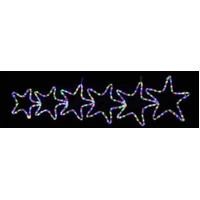 6 Multi Stars Rope Light Motif 