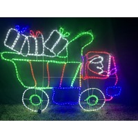 Santa Truck with Gifts Rope Light Motif 