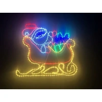 100cm Santa in Sleigh Rope Light Motif 