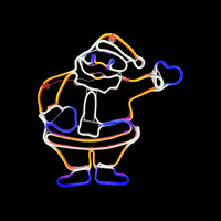 Neon Santa Rope Light Motif 