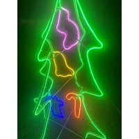 3D Neon Christmas Tree Rope Light Motif 