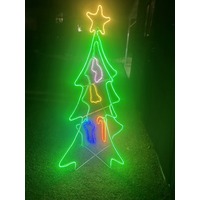 3D Neon Christmas Tree Rope Light Motif 