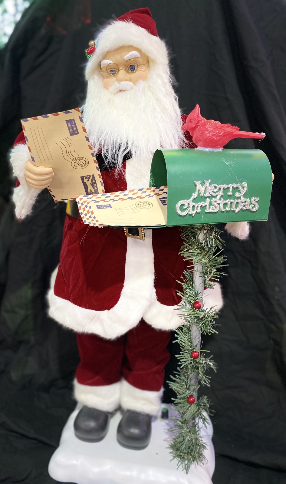 30" Animated Santa with Mailbox