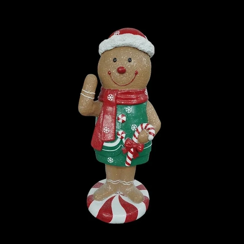 92cm Resin Peppermint Candy Gingerbread Boy