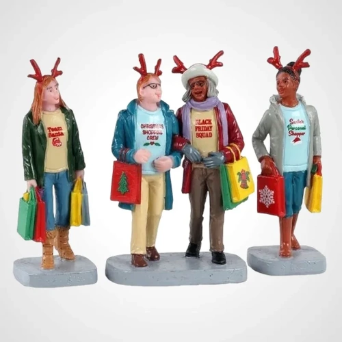 Lemax Girls Christmas Shopping Trip, Set of 3