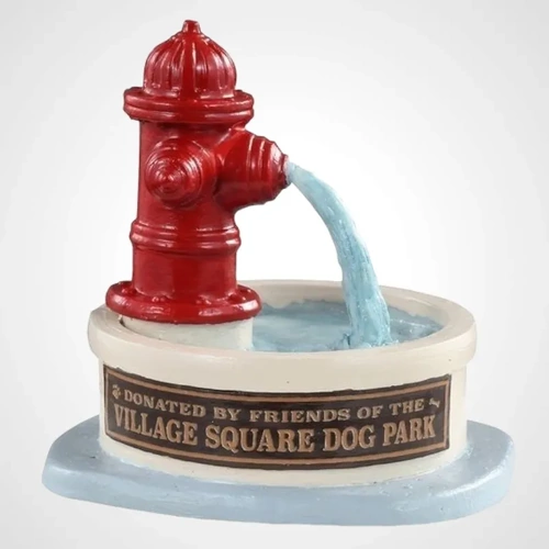 Lemax Dog Park Water Fountain 