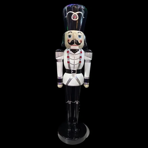 Nutcracker Soldier 6 foot  -White/Silver/Black