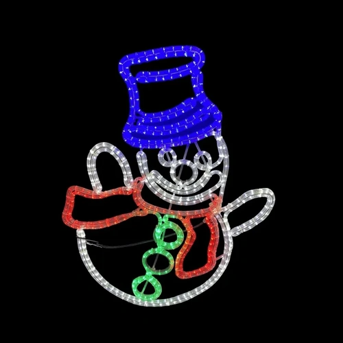 Large LED Snowman Rope Light Motif