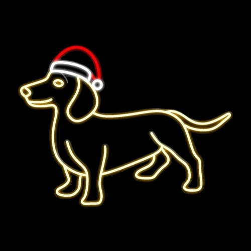 Christmas Dachshund Rope Light Motif 