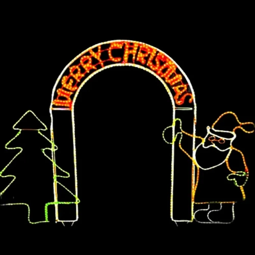 Merry Christmas Arch Rope Light Motif 